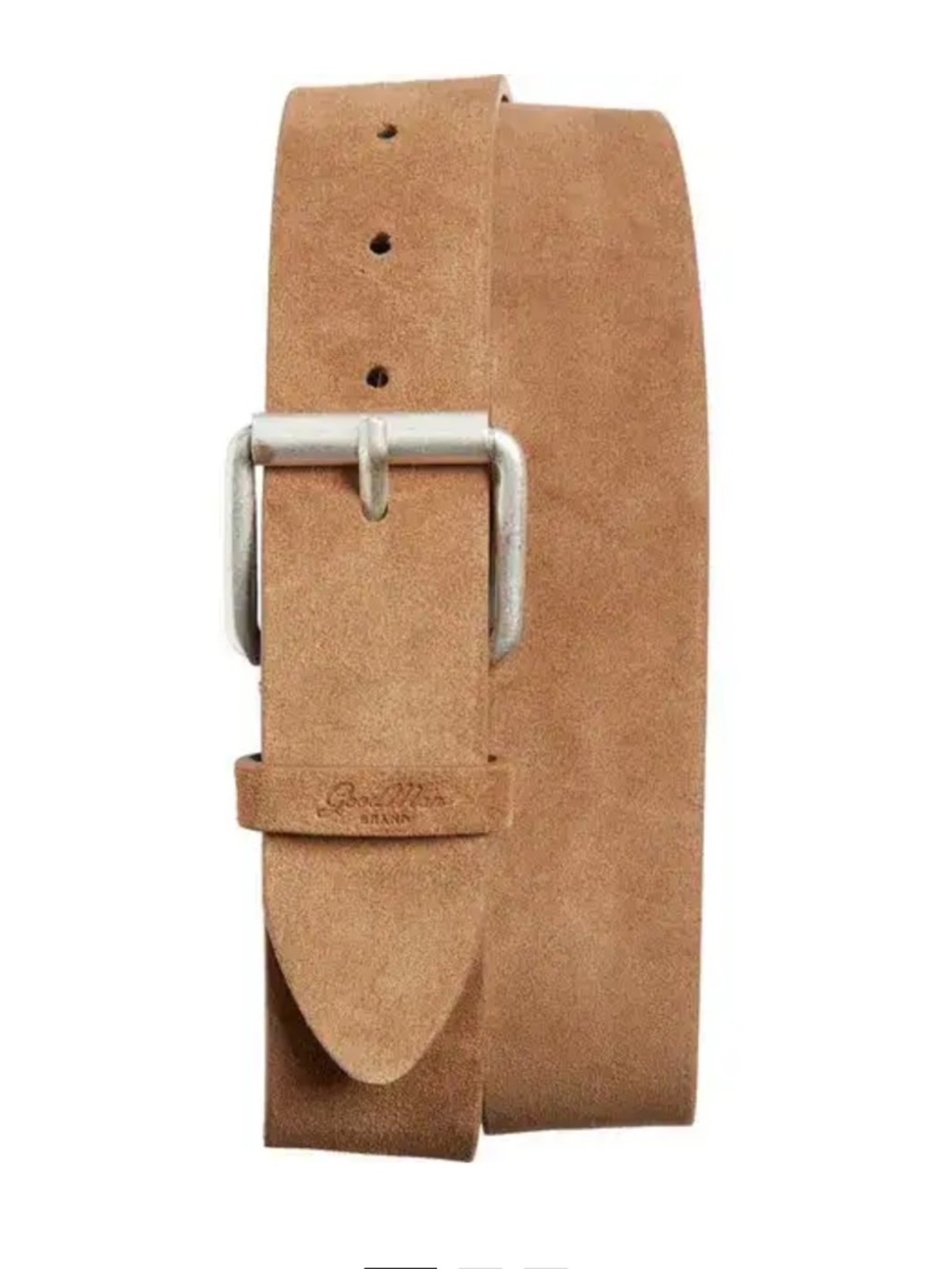 NWT Good Man Brand Men’s Suede Leather Belt in Snuff Gift Fathers Day‎ Premium